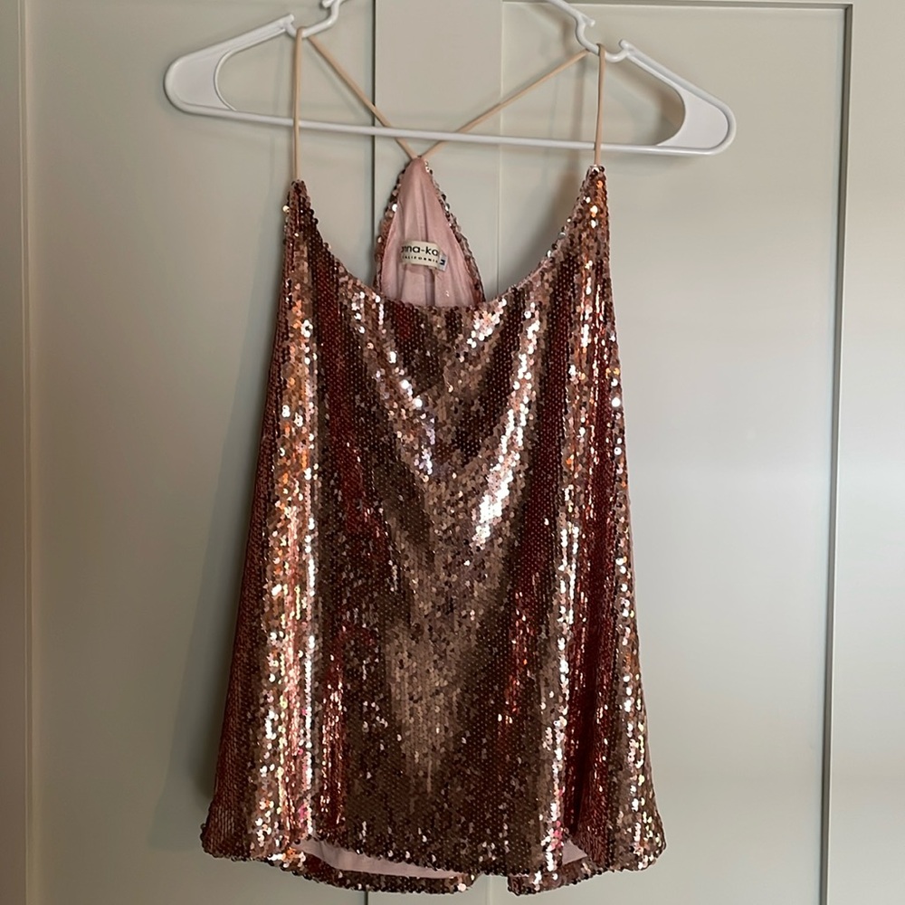 Sequin halter top
